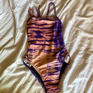 nico 2 orange and purple onesie